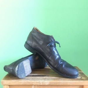 Vintage John Varvatos brown/black leather Ago Chukka boots